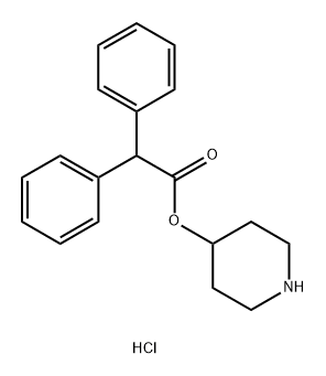 piperidin-4-yl 2,2-diphenylacetate hydrochloride Structure