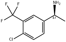 Benzenemethanamine, 4-chloro-α-methyl-3-(trifluoromethyl)-, (αS)- 구조식 이미지
