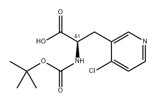 (R)-2-((tert-butoxycarbonyl)amino)-3-(4-chloropyridin-3-yl)propanoic acid Structure