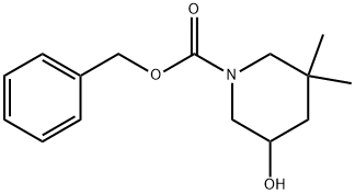 5-Hydroxy-3,3-dimethyl-piperidine-1-carboxylic acid benzyl ester Structure