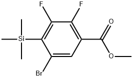 5-Bromo-2,3-difluoro-4-(trimethylsilyl)benzoic acid methyl ester Structure