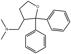 3-Furanmethanamine, tetrahydro-N,N-dimethyl-2,2-diphenyl-, (+)- Structure