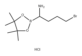 1,3,2-Dioxaborolane-2-methanamine, α-(3-bromopropyl)-4,4,5,5-tetramethyl-, hydrochloride (1:1) Structure