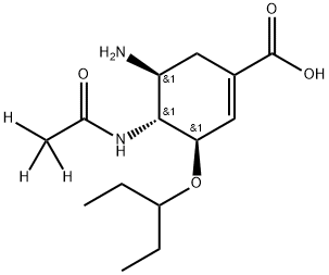 Oseltamivir-13C2-d3 구조식 이미지