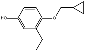 4-(Cyclopropylmethoxy)-3-ethylphenol Structure