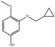 3-(cyclopropylmethoxy)-4-(methylthio)phenol Structure