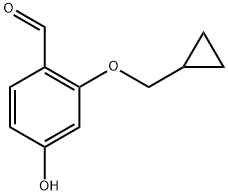 2-(cyclopropylmethoxy)-4-hydroxybenzaldehyde Structure