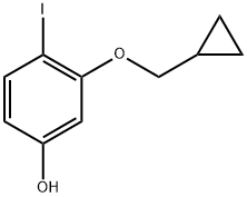 3-(cyclopropylmethoxy)-4-iodophenol Structure