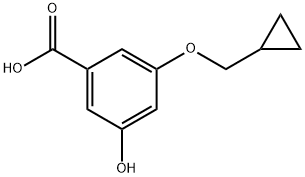 3-(Cyclopropylmethoxy)-5-hydroxybenzoic acid Structure