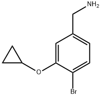 (4-Bromo-3-cyclopropoxyphenyl)methanamine Structure