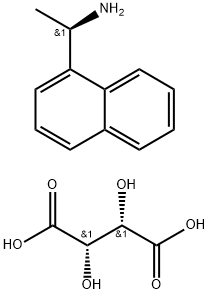 (R)-1-(Naphthalen-1-yl)ethanamine (2S,3S)-2,3-dihydroxysuccinate 구조식 이미지