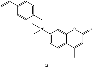 N-[(4-ethenylphenyl)methyl]-N,N,4-trimethyl-2-oxo-2H-1-benzopyran-7-aminium chloride (1:1) Structure