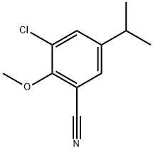 3-Chloro-2-methoxy-5-(1-methylethyl)benzonitrile Structure