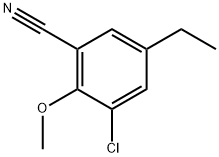 3-Chloro-5-ethyl-2-methoxybenzonitrile Structure