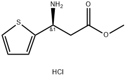 METHYL (3S)-3-AMINO-3-(THIOPHEN-2-YL)PROPANOATE HYDROCHLORIDE Structure
