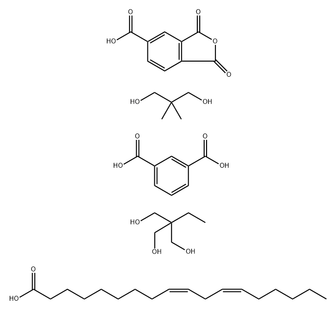 1,3-벤젠디카르복실산,1,3-디히드로-1,3-디옥소-5-이소벤조푸란카르복실산중합체,2,2-디메틸-1,3-프로판디올,2-에틸-2-(히드록시메틸)-1,3,9,12-프로판디올및(Z,Z)-XNUMX-옥타데카디엔산 구조식 이미지