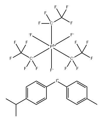 [4-(1-Methylethyl)phenyl](4-methylphenyl)iodonium trifluorotris(1,1,2,2,2-pentafluoroethyl)phosphate(1-) (1:1) Structure