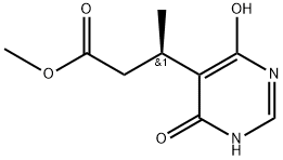 5-피리미딘프로판산,1,6-디하이드로-4-하이드록시-β-메틸-6-옥소-,메틸에스테르,(βR)- 구조식 이미지