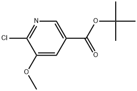 1,1-Dimethylethyl 6-chloro-5-methoxy-3-pyridinecarboxylate Structure