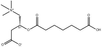 1-Propanaminium, 3-carboxy-2-[(6-carboxy-1-oxohexyl)oxy]-N,N,N-trimethyl-, inner salt, (2R)- Structure