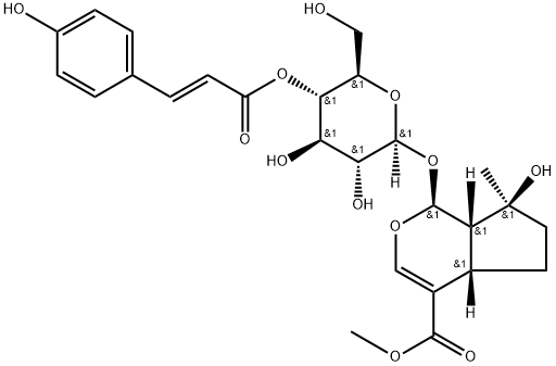 4'-O-trans-p-Coumaroylmussaeside 구조식 이미지