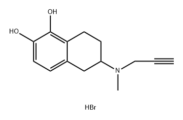 1,2-Naphthalenediol, 5,6,7,8-tetrahydro-6-(methyl-2-propyn-1-ylamino)-, hydrobromide (1:1) Structure