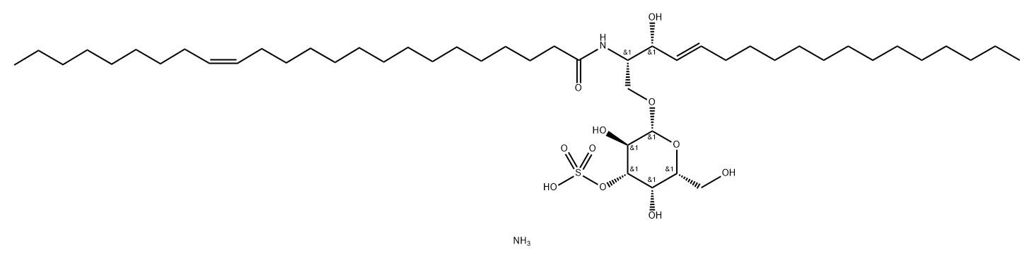 3-O-sulfo-D-galactosyl-1-1'-N-nervonoyl-D-erythro-sphingosine (aMMoniuM salt) 구조식 이미지