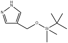 4-(((tert-Butyldimethylsilyl)oxy)methyl)-1H-pyrazole 구조식 이미지