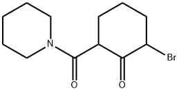 2-bromo-6-(piperidine-1-carbonyl)cyclohexan-1-one Structure