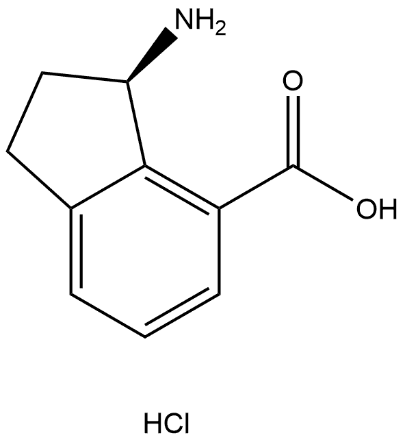 (R)-3-amino-2,3-dihydro-1H-indene-4-carboxylic acid hydrochloride Structure