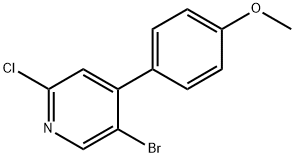 5-bromo-2-chloro-4-(4-methoxyphenyl)pyridine Structure