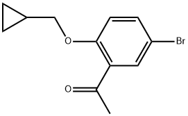 1-[5-Bromo-2-(cyclopropylmethoxy)phenyl]ethanone Structure