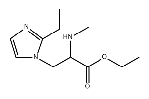 1H-Imidazole-1-propanoic acid, 2-ethyl-α-(methylamino)-, ethyl ester Structure