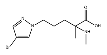 1H-Pyrazole-1-pentanoic acid, 4-bromo-α-methyl-α-(methylamino)- Structure