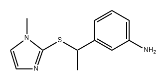 3-{1-[(1-methyl-1h-imidazol-2-yl)sulfanyl]ethyl}aniline Structure