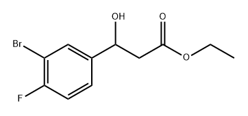 Ethyl 3-(3-bromo-4-fluorophenyl)-3-hydroxypropanoate Structure