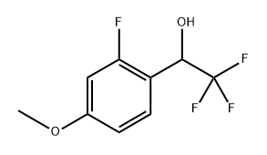 Benzenemethanol, 2-fluoro-4-methoxy-α-(trifluoromethyl)- Structure