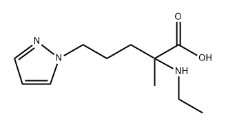 1H-Pyrazole-1-pentanoic acid, α-(ethylamino)-α-methyl- Structure