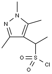 1H-Pyrazole-4-methanesulfonyl chloride, α,1,3,5-tetramethyl- Structure