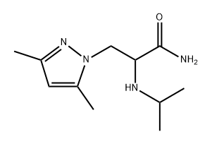 1H-Pyrazole-1-propanamide, 3,5-dimethyl-α-[(1-methylethyl)amino]- Structure