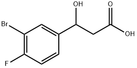 3-(3-Bromo-4-fluorophenyl)-3-hydroxypropanoic acid Structure