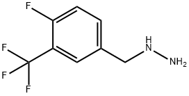 {[4-fluoro-3-(trifluoromethyl)phenyl]methyl}hydrazine 구조식 이미지