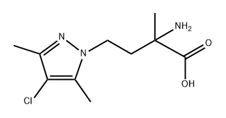 1H-Pyrazole-1-butanoic acid, α-amino-4-chloro-α,3,5-trimethyl- Structure