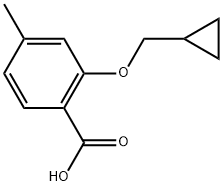 2-(cyclopropylmethoxy)-4-methylbenzoic acid Structure