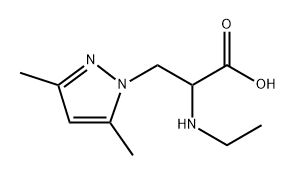 1H-Pyrazole-1-propanoic acid, α-(ethylamino)-3,5-dimethyl- 구조식 이미지