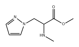 1H-Pyrazole-1-propanoic acid, α-(methylamino)-, methyl ester Structure