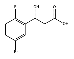 3-(5-Bromo-2-fluorophenyl)-3-hydroxypropanoic acid Structure