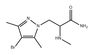 1H-Pyrazole-1-propanamide, 4-bromo-3,5-dimethyl-α-(methylamino)- Structure