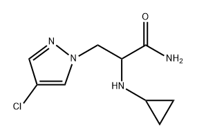 1H-Pyrazole-1-propanamide, 4-chloro-α-(cyclopropylamino)- Structure