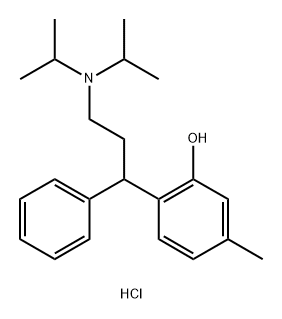 Phenol, 2-[3-[bis(1-methylethyl)amino]-1-phenylpropyl]-5-methyl-, hydrochloride (1:1) Structure